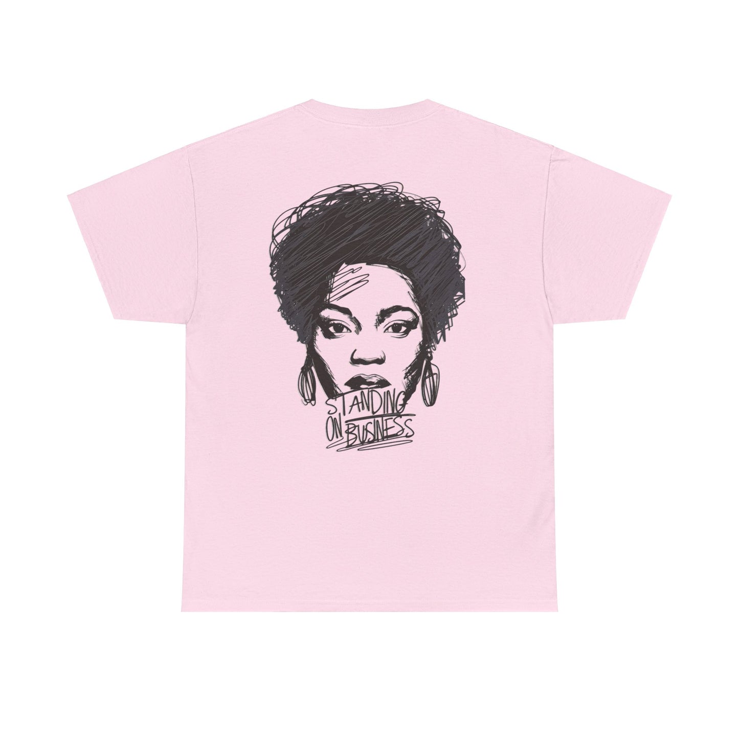 Bold Face Standing on Business Casual T-Shirt