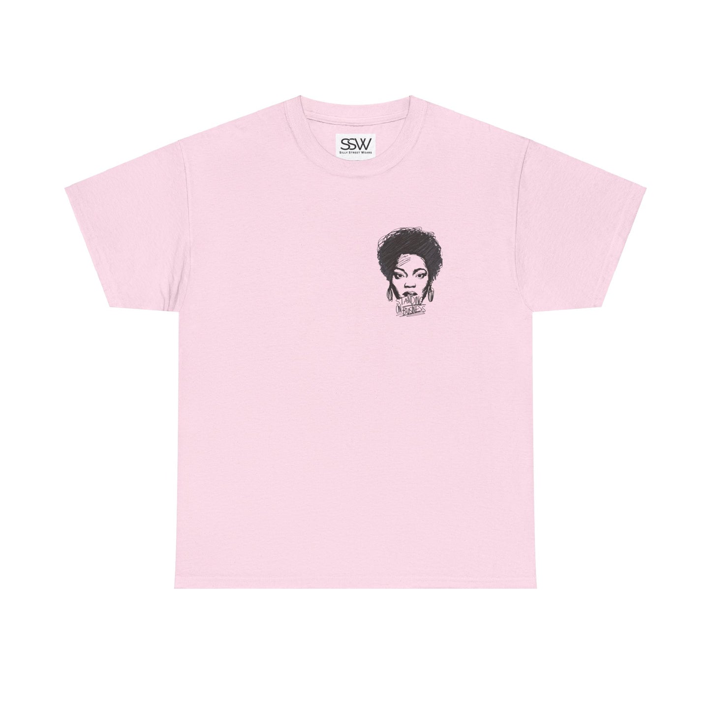 Bold Face Standing on Business Casual T-Shirt