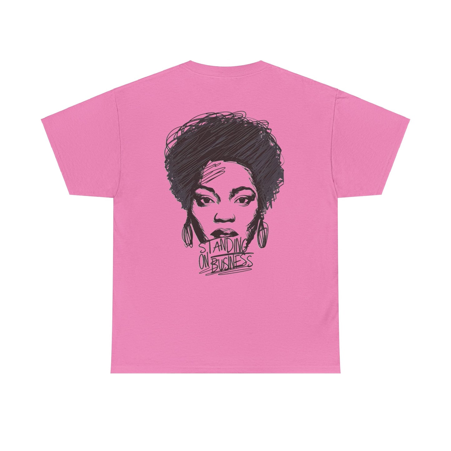 Bold Face Standing on Business Casual T-Shirt