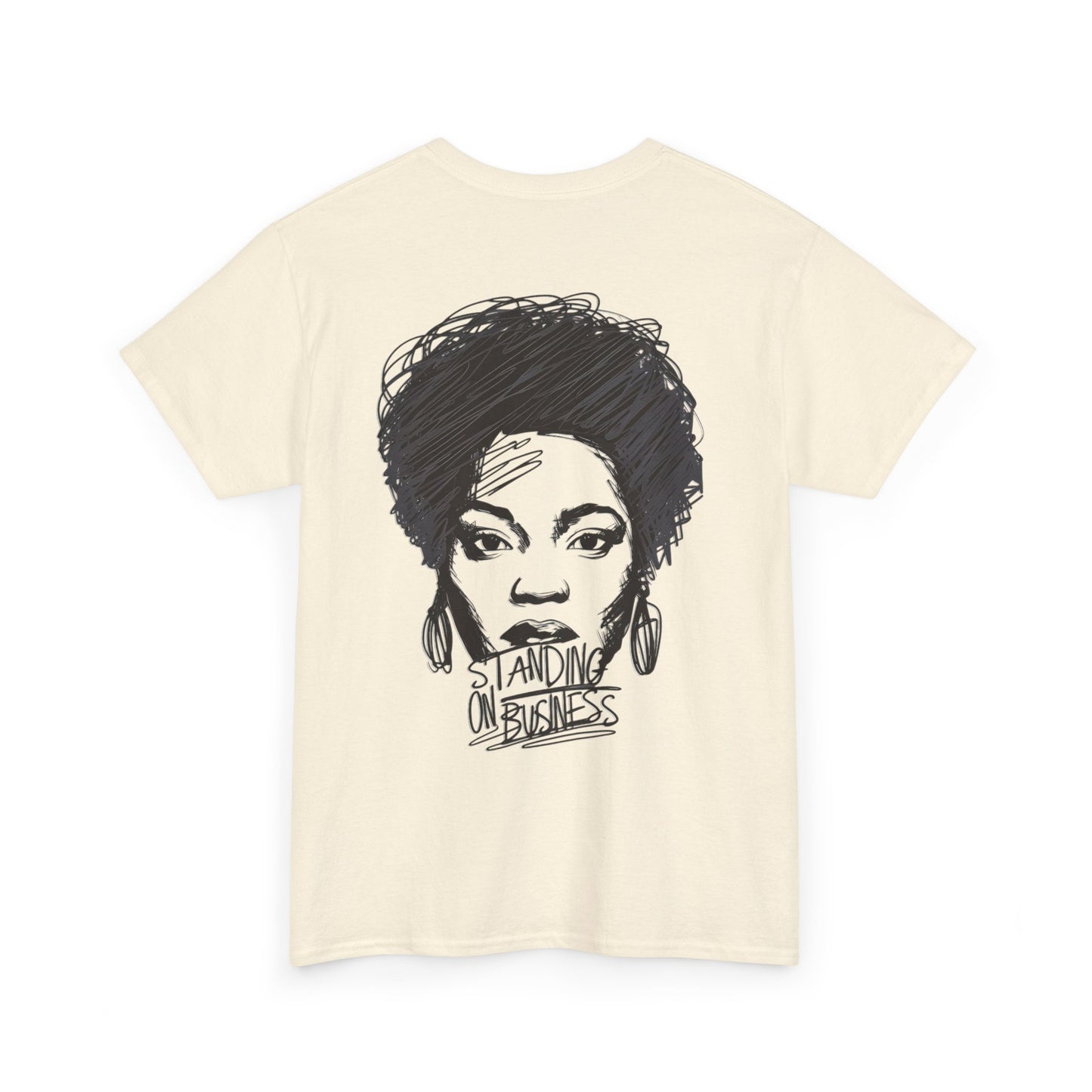 Bold Face Standing on Business Casual T-Shirt