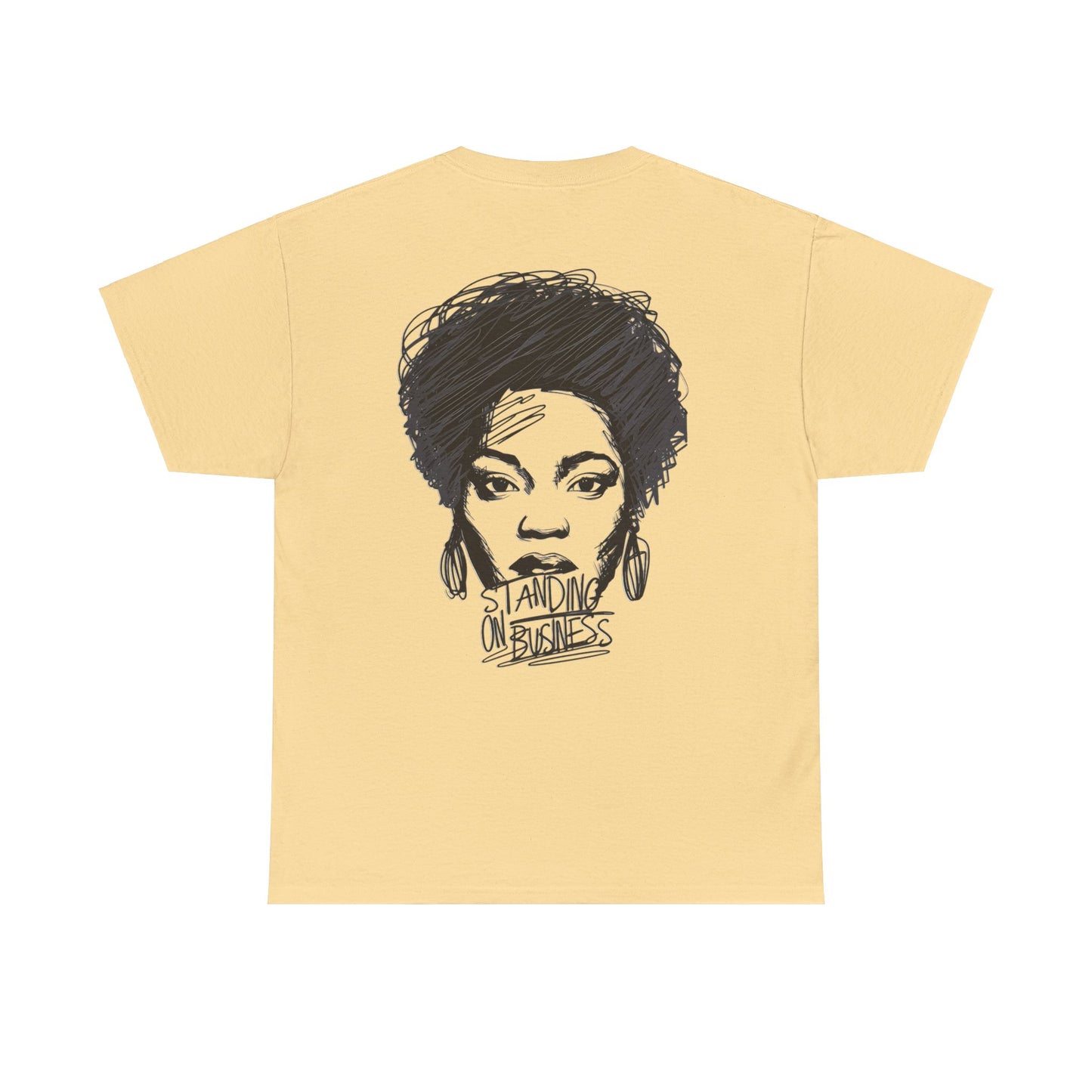 Bold Face Standing on Business Casual T-Shirt