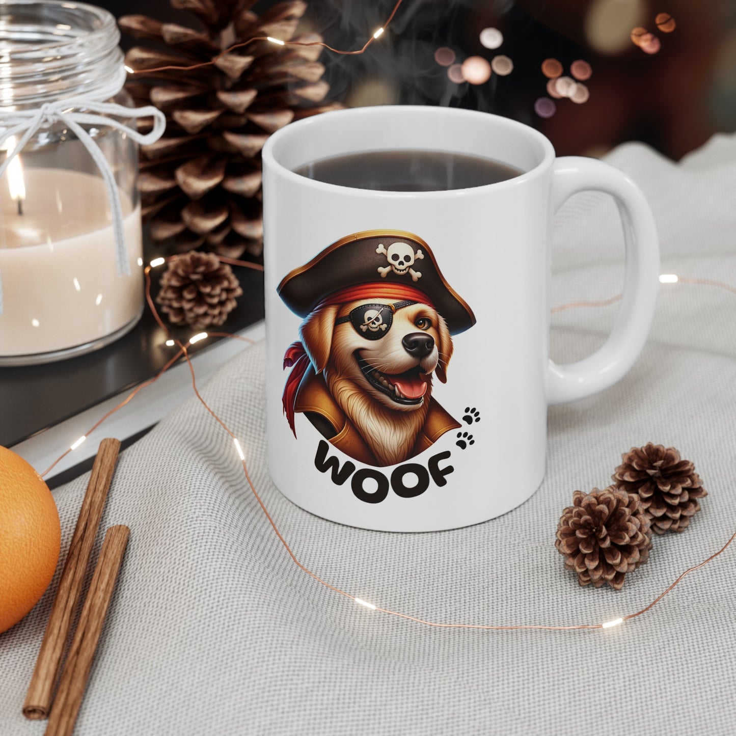 Dog Pirate Captain Coffee Mug