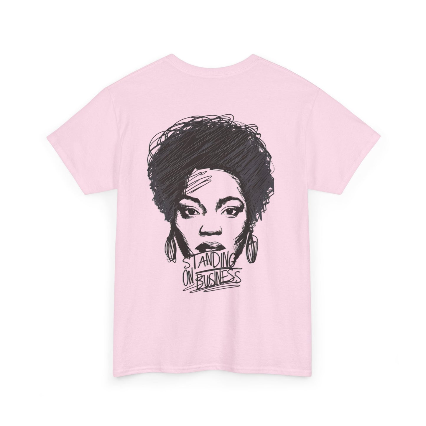 Bold Face Standing on Business Casual T-Shirt