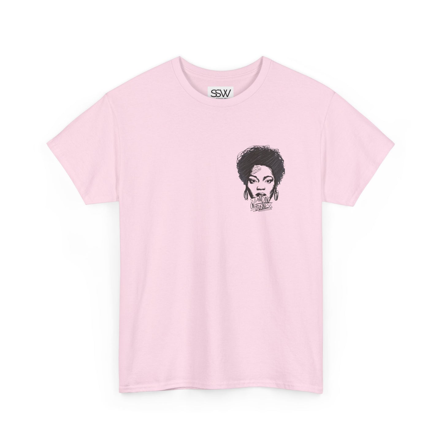 Bold Face Standing on Business Casual T-Shirt