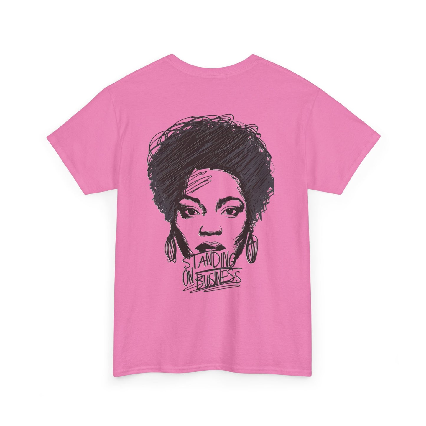 Bold Face Standing on Business Casual T-Shirt