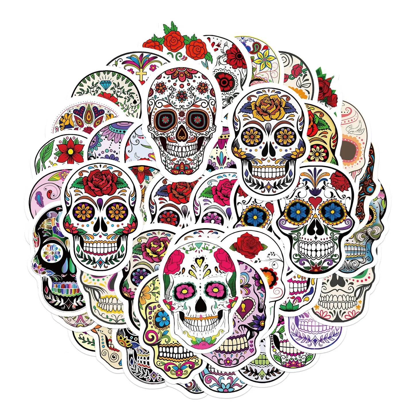 Bliss Waterproof Calavera Sugar Skull Sticker Decal