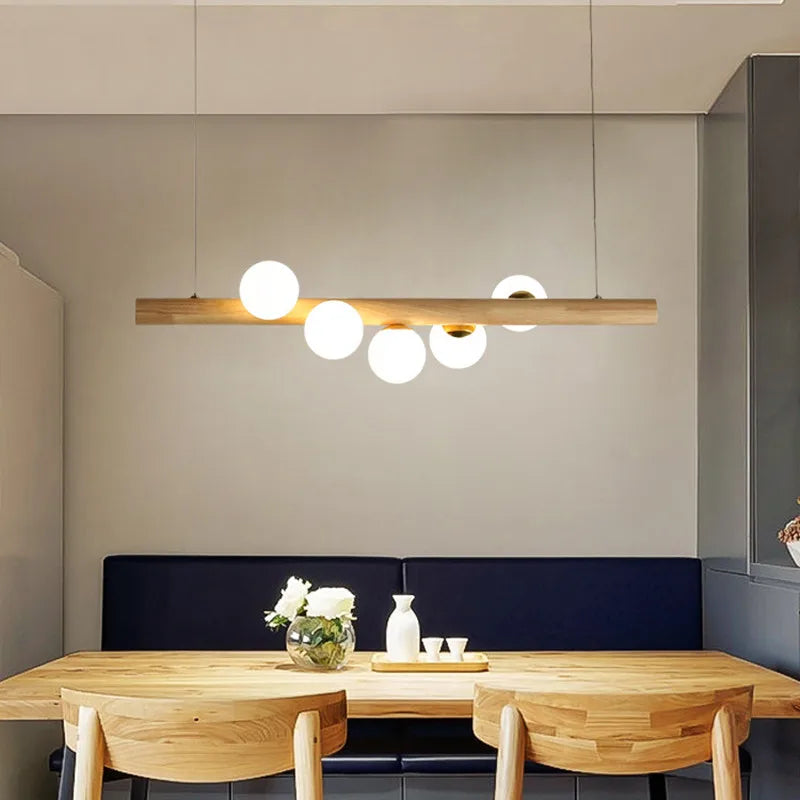 Wood Bar Modern Pendant Light