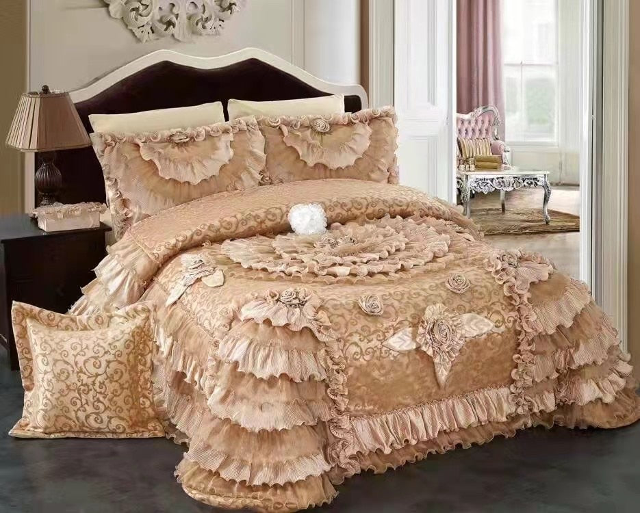 Allure Prestige Luxury Embroidered Jacquard Bed Cover
