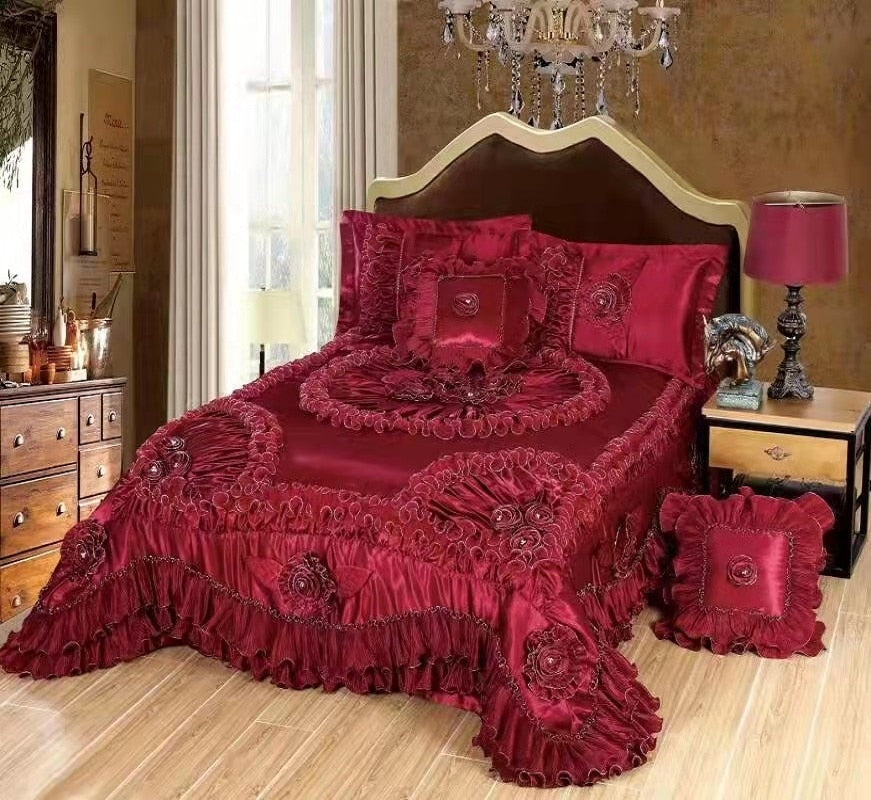 Allure Prestige Luxury Embroidered Jacquard Bed Cover
