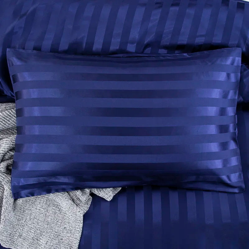 Aero Satin Striped Duvet Cover