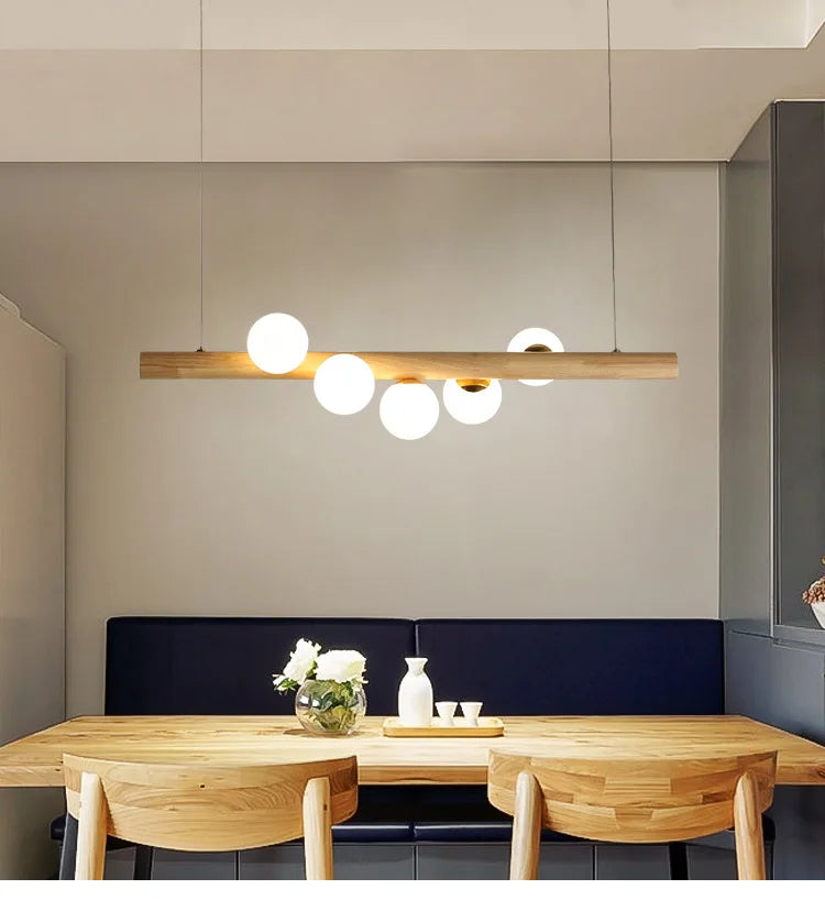 Wood Bar Modern Pendant Light