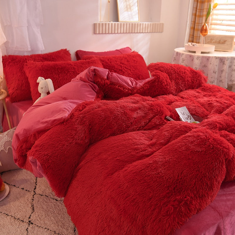 Luxury Durell Plush Duvet Cover Set
