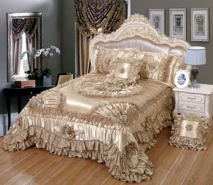 Allure Prestige Luxury Embroidered Jacquard Bed Cover