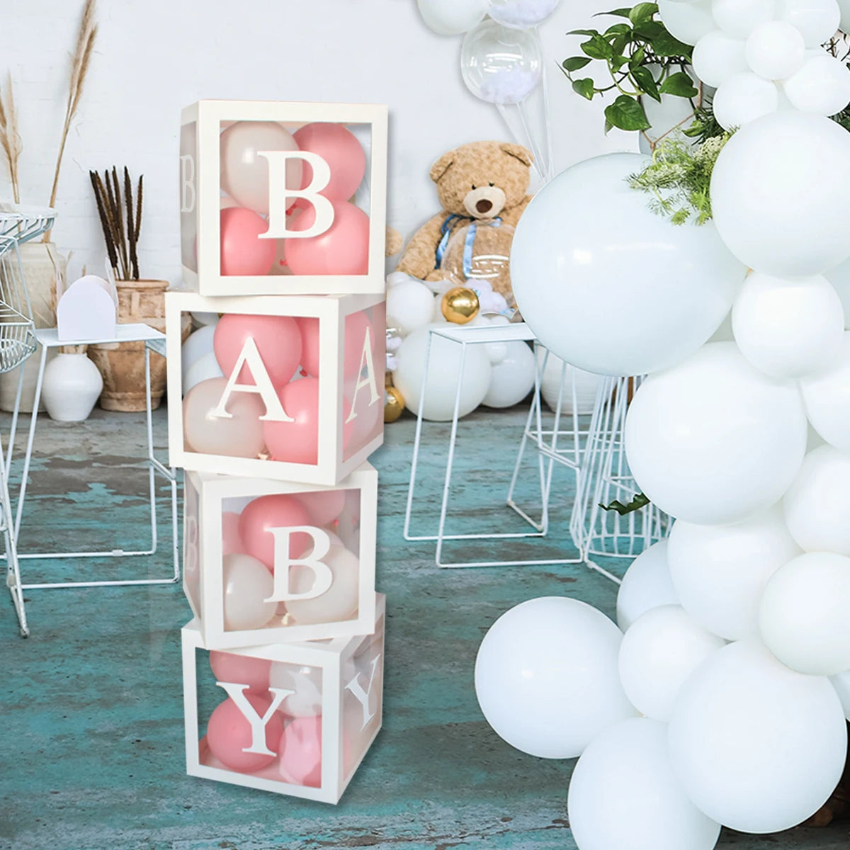 Baby Shower Balloons Box Celebration Set
