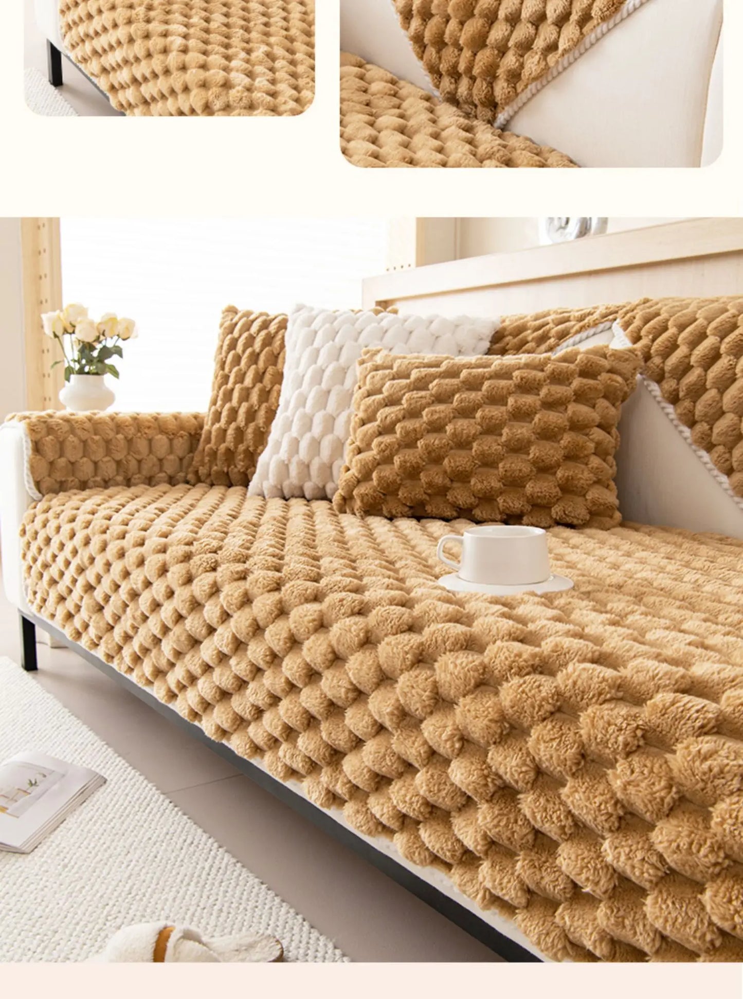 Munelo plush Sofa Cover