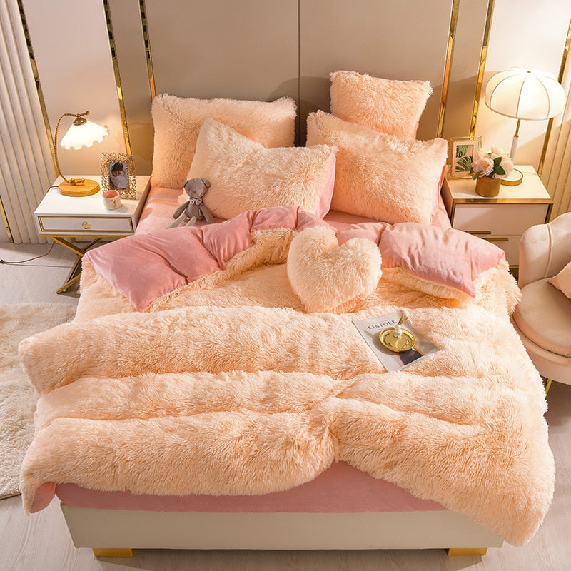 Luxury Durell Plush Duvet Cover Set