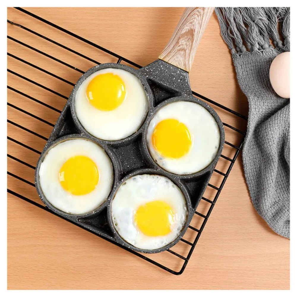 Quad Holes Non Stick Iron Pan