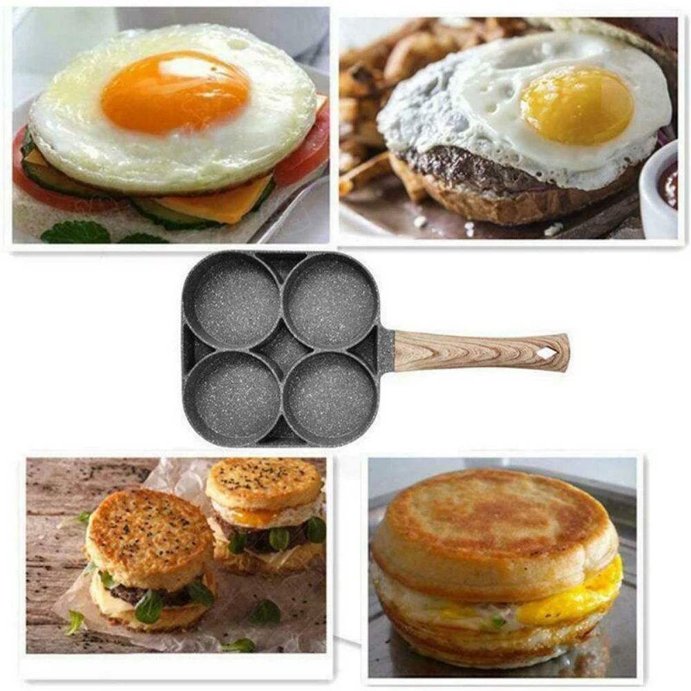 Quad Holes Non Stick Iron Pan