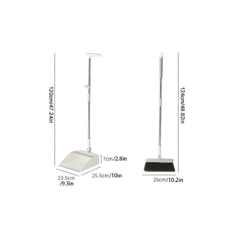 Upright Dustpan And Broom Combo Set