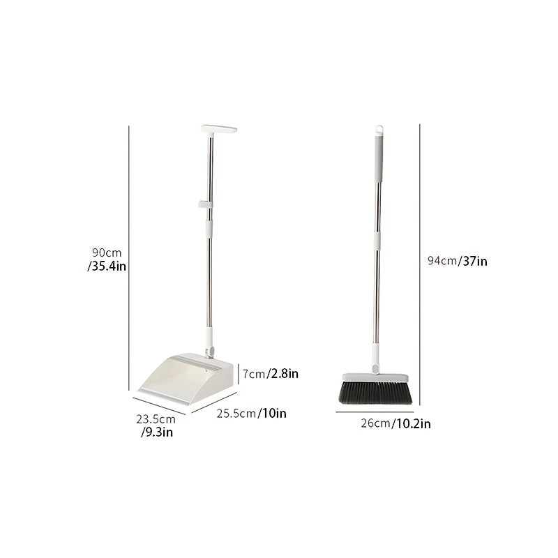 Upright Dustpan And Broom Combo Set