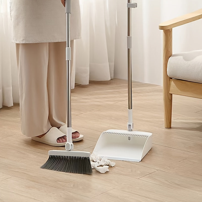 Upright Dustpan And Broom Combo Set