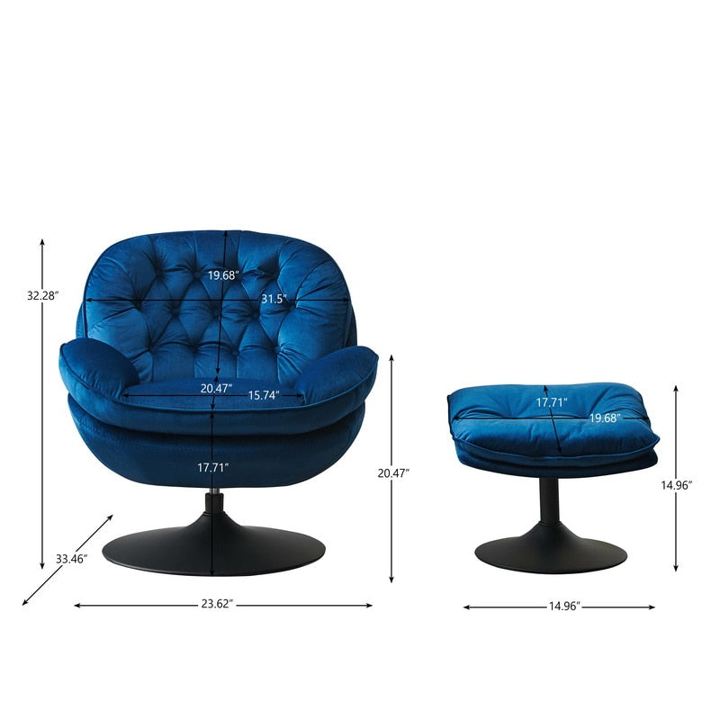 Swivel Ottoman Leisure Lounge Chair