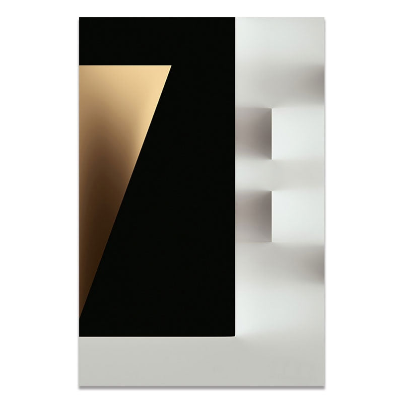 Geometric Tonal Abstract Canvas Art