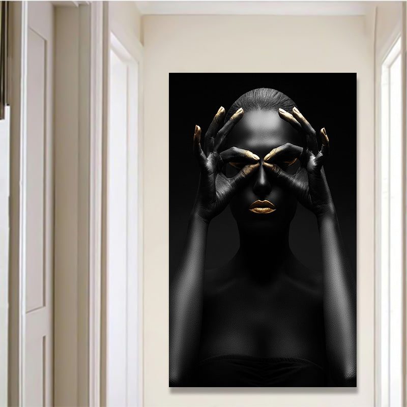 Golden Expression Art Canvas Print