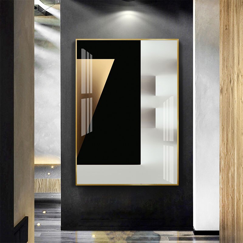 Geometric Tonal Abstract Canvas Art