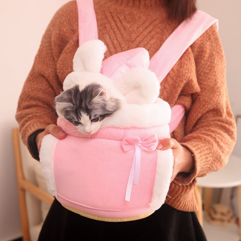 Fur Plush Pet Backpack Carrier