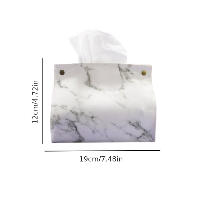 Abstract Faux Marble Tissue Box