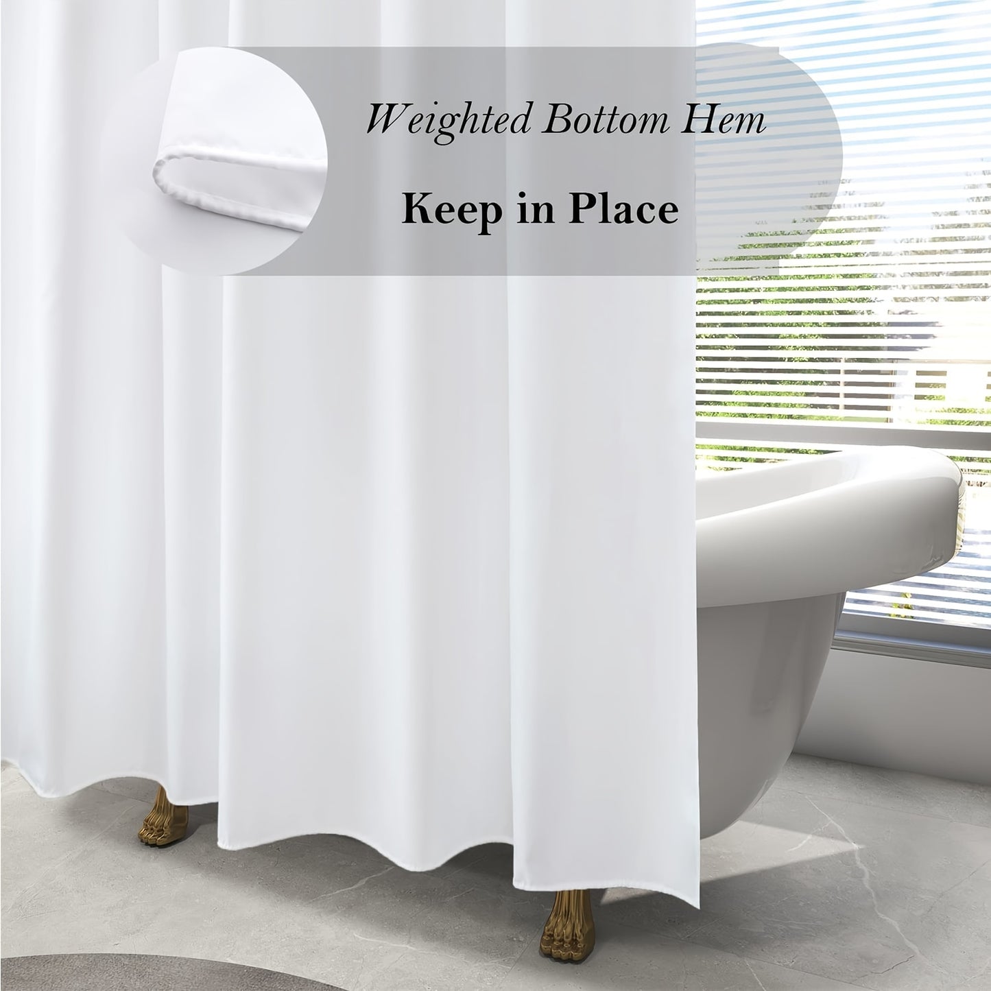 Flowing Modern Shower Curtain
