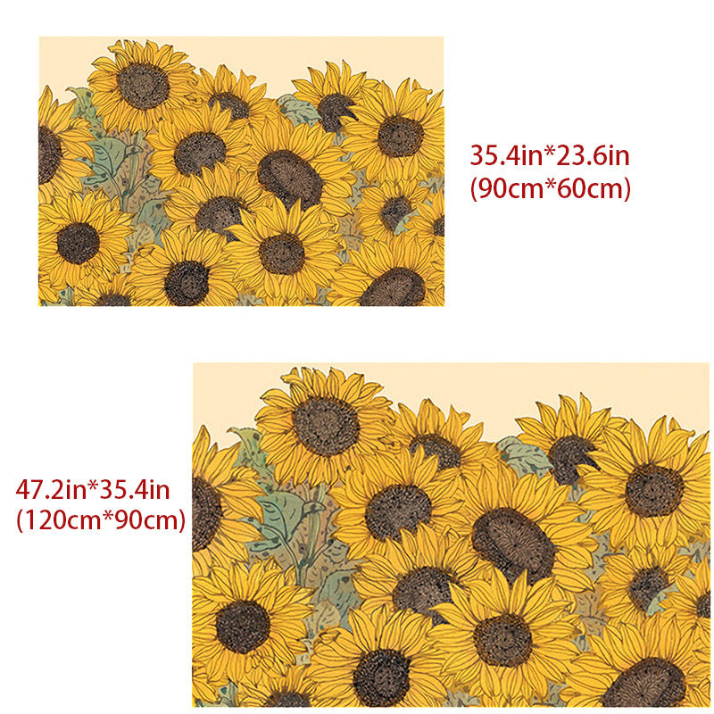 Surreal Sunflower Door Mat