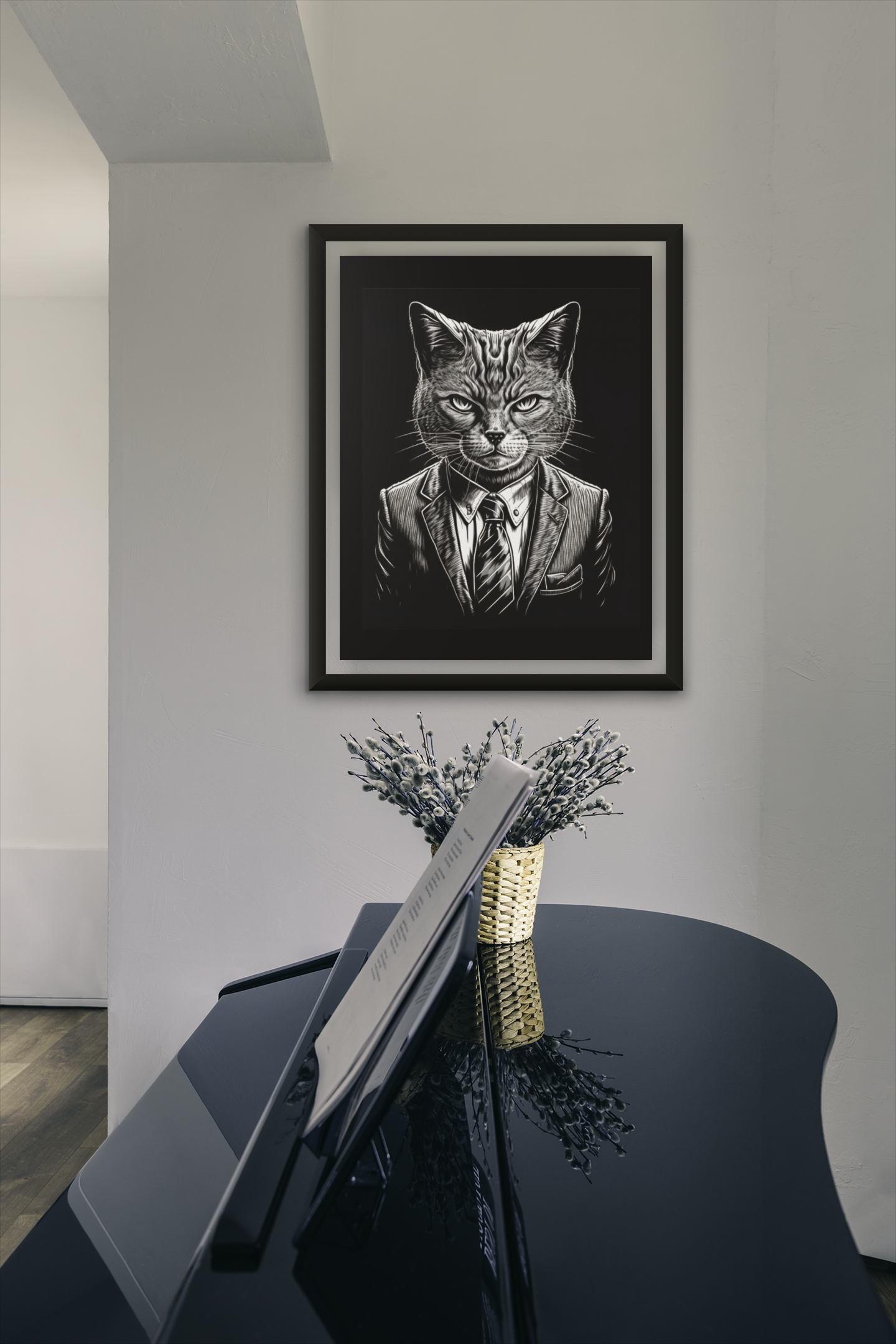 Cat Boss Framed Print