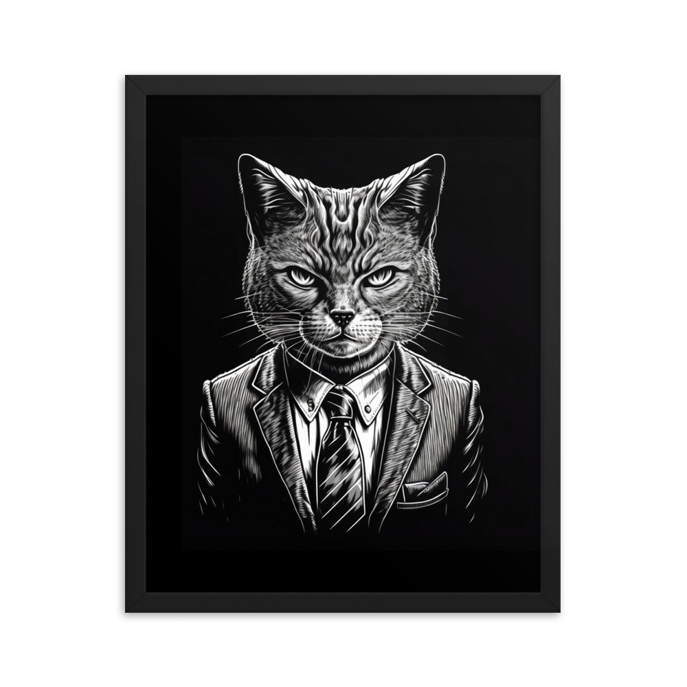 Cat Boss Framed Print