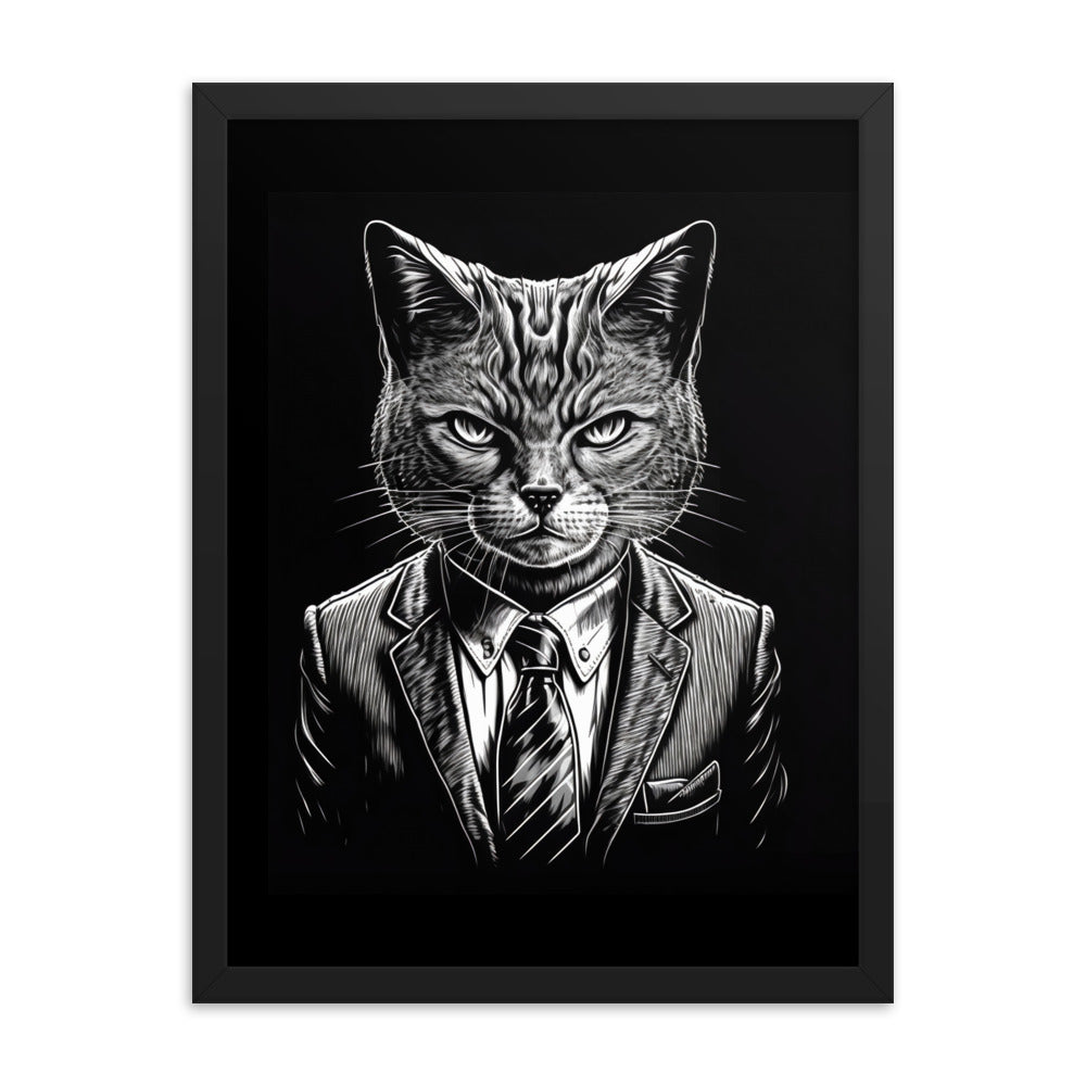 Cat Boss Framed Print