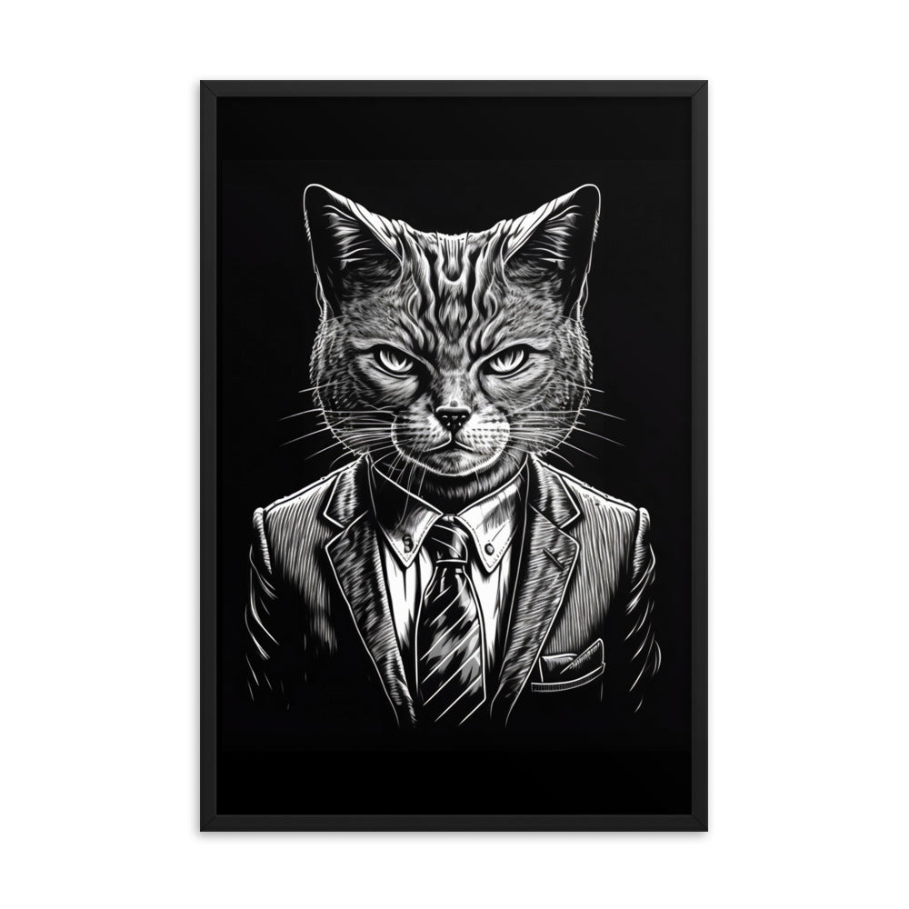 Cat Boss Framed Print