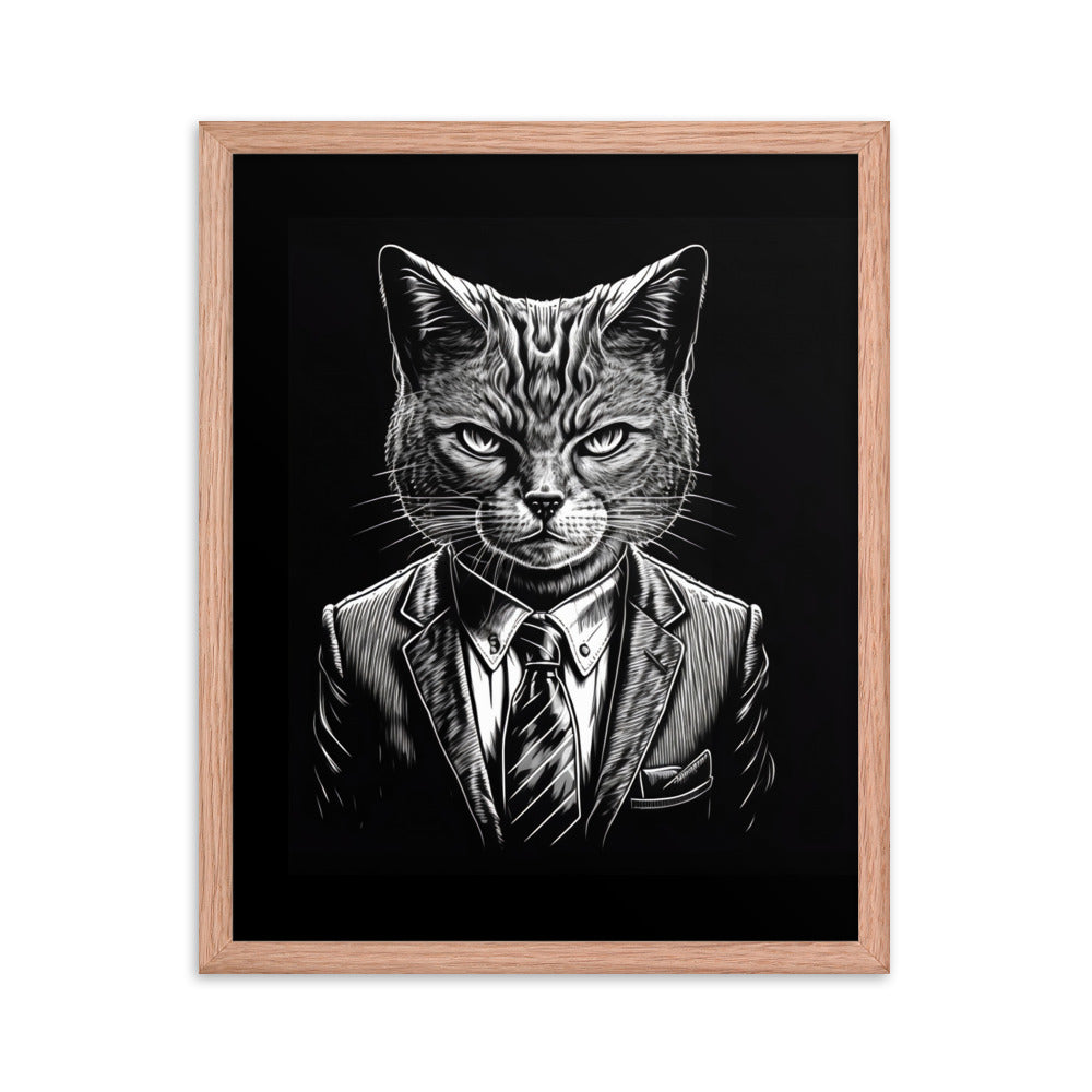 Cat Boss Framed Print