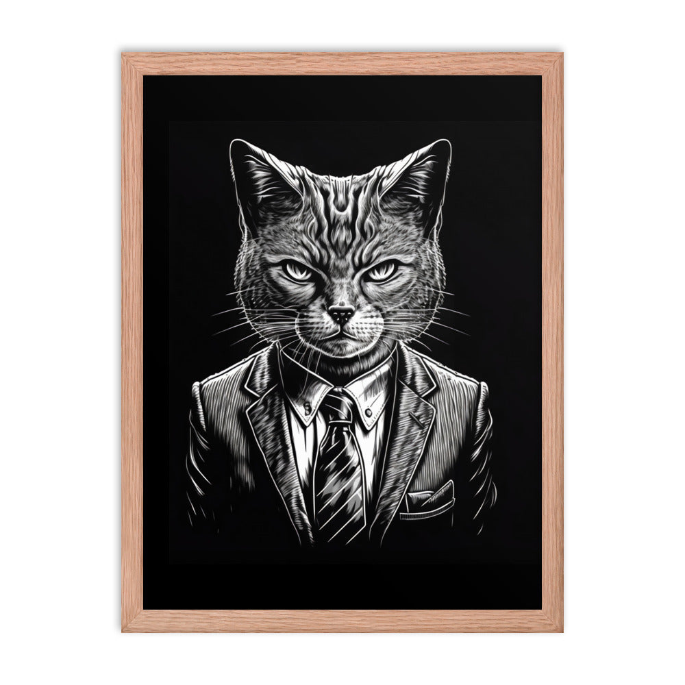 Cat Boss Framed Print