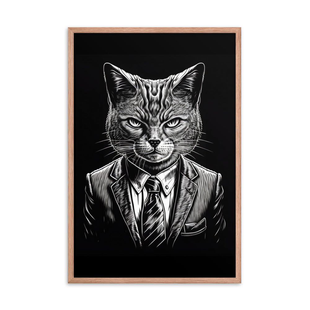 Cat Boss Framed Print