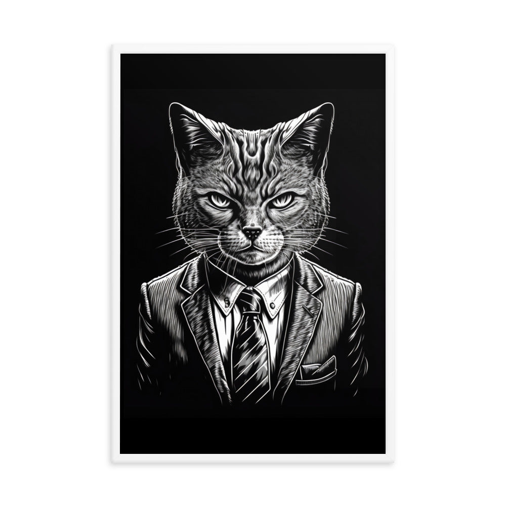 Cat Boss Framed Print