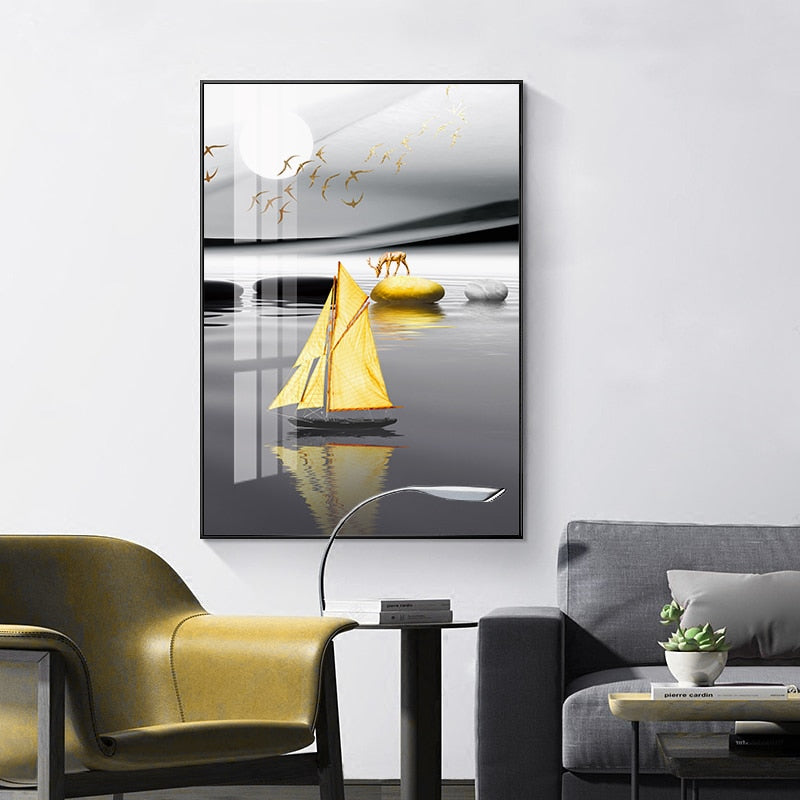 Modern Landscape Canvas Poster freeshipping - khollect