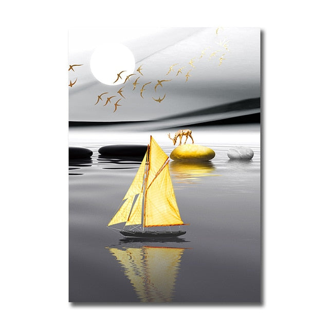 Modern Landscape Canvas Poster freeshipping - khollect