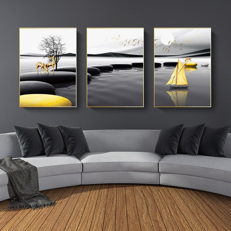 Modern Landscape Canvas Poster freeshipping - khollect