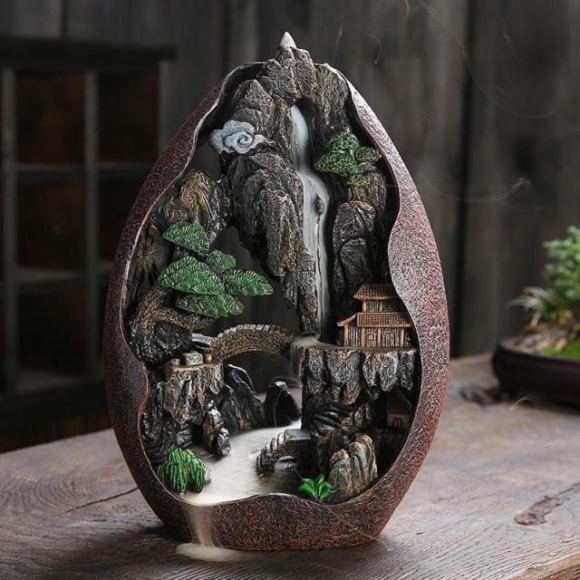 Mountain Waterfall Incense Burner freeshipping - khollect