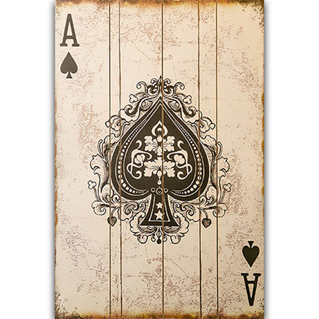 Vintage Card Deck Canvas Art Print