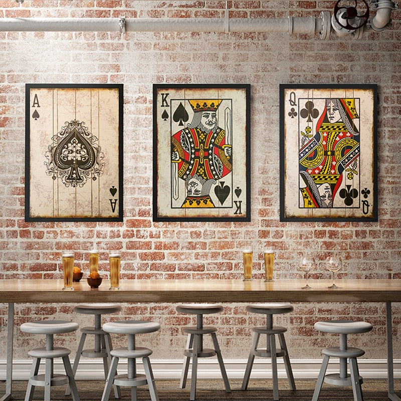 Vintage Card Deck Canvas Art Print