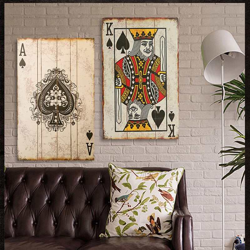 Vintage Card Deck Canvas Art Print