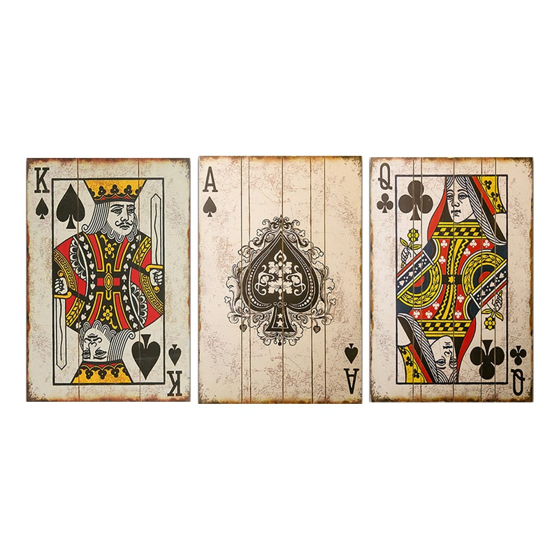 Vintage Card Deck Canvas Art Print