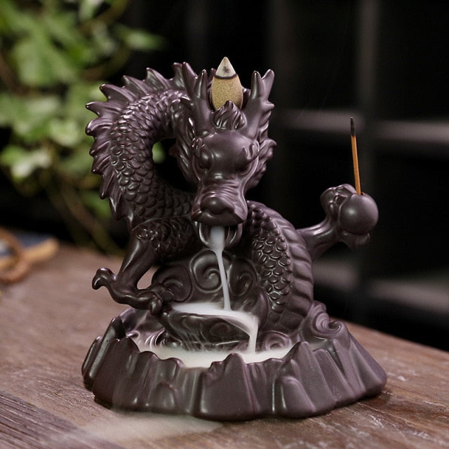 Ceramic Dragon Incense Holder freeshipping - khollect